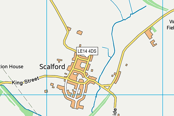 LE14 4DS map - OS VectorMap District (Ordnance Survey)