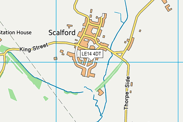 LE14 4DT map - OS VectorMap District (Ordnance Survey)
