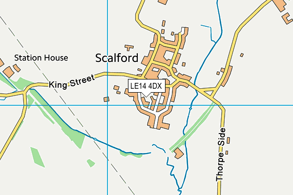 LE14 4DX map - OS VectorMap District (Ordnance Survey)