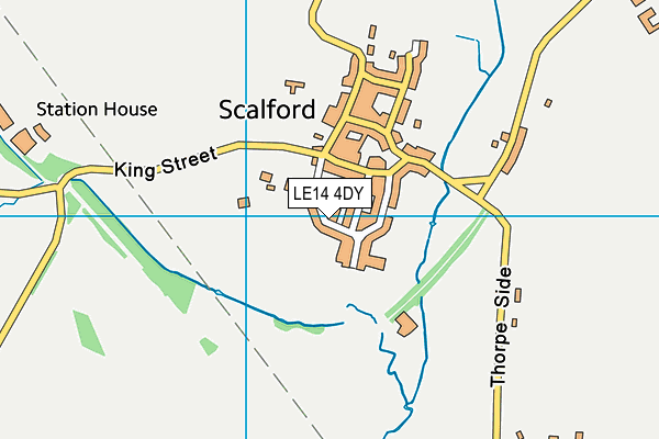 LE14 4DY map - OS VectorMap District (Ordnance Survey)