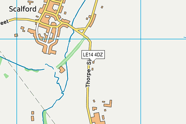 LE14 4DZ map - OS VectorMap District (Ordnance Survey)