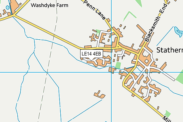 LE14 4EB map - OS VectorMap District (Ordnance Survey)