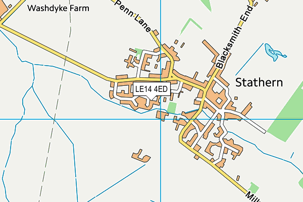 LE14 4ED map - OS VectorMap District (Ordnance Survey)