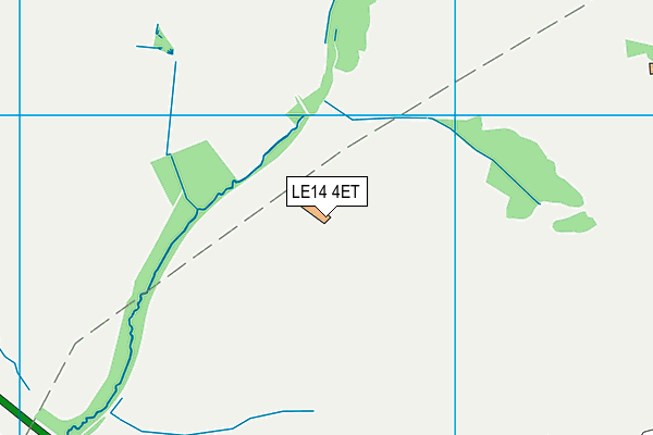 LE14 4ET map - OS VectorMap District (Ordnance Survey)