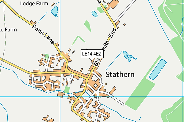 LE14 4EZ map - OS VectorMap District (Ordnance Survey)