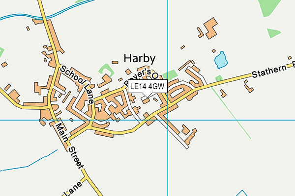 LE14 4GW map - OS VectorMap District (Ordnance Survey)