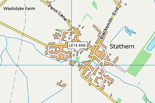 LE14 4HA map - OS VectorMap District (Ordnance Survey)