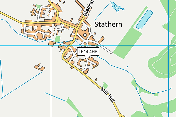 LE14 4HB map - OS VectorMap District (Ordnance Survey)
