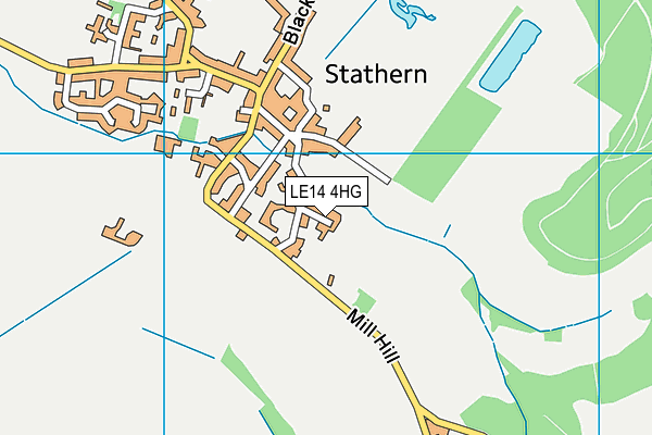 LE14 4HG map - OS VectorMap District (Ordnance Survey)