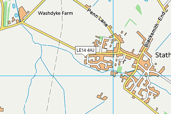 LE14 4HJ map - OS VectorMap District (Ordnance Survey)