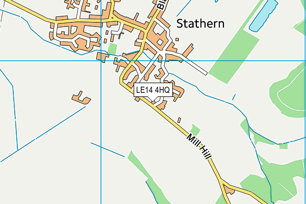 LE14 4HQ map - OS VectorMap District (Ordnance Survey)