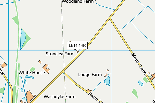 LE14 4HR map - OS VectorMap District (Ordnance Survey)