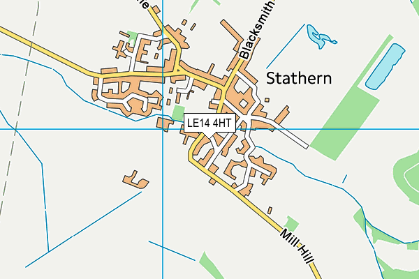 LE14 4HT map - OS VectorMap District (Ordnance Survey)