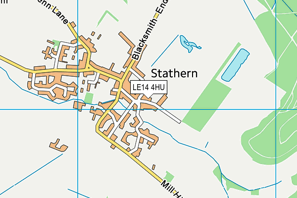 LE14 4HU map - OS VectorMap District (Ordnance Survey)