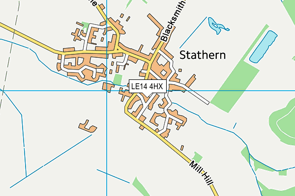 Stathern Primary School map (LE14 4HX) - OS VectorMap District (Ordnance Survey)