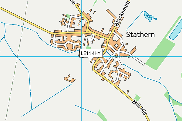 LE14 4HY map - OS VectorMap District (Ordnance Survey)