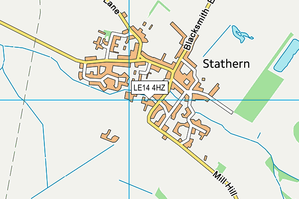 LE14 4HZ map - OS VectorMap District (Ordnance Survey)
