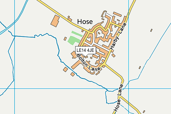 LE14 4JE map - OS VectorMap District (Ordnance Survey)