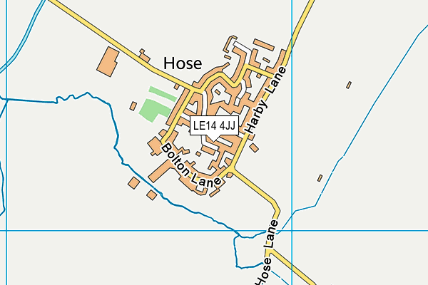 LE14 4JJ map - OS VectorMap District (Ordnance Survey)