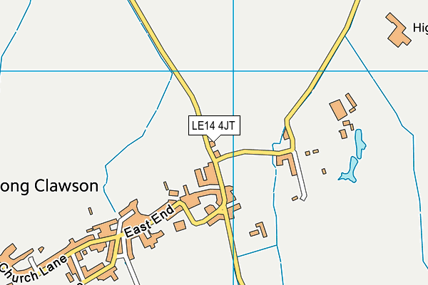 LE14 4JT map - OS VectorMap District (Ordnance Survey)