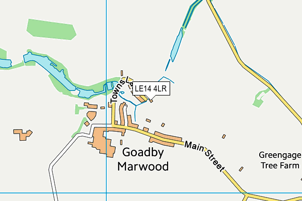 LE14 4LR map - OS VectorMap District (Ordnance Survey)