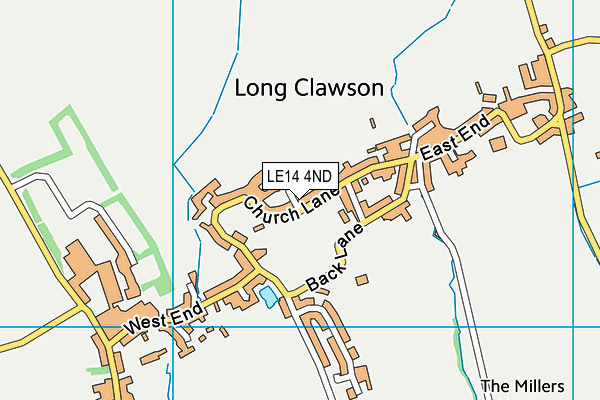 LE14 4ND map - OS VectorMap District (Ordnance Survey)