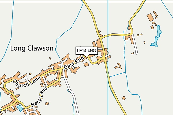 LE14 4NG map - OS VectorMap District (Ordnance Survey)