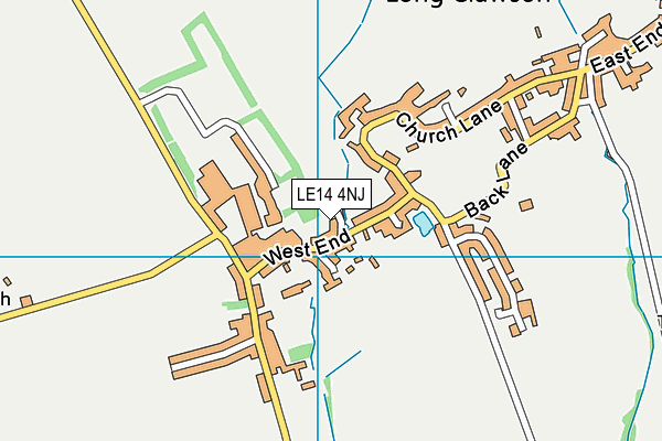 LE14 4NJ map - OS VectorMap District (Ordnance Survey)