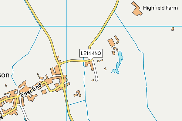 LE14 4NQ map - OS VectorMap District (Ordnance Survey)