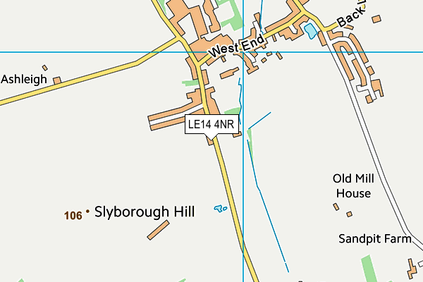 LE14 4NR map - OS VectorMap District (Ordnance Survey)