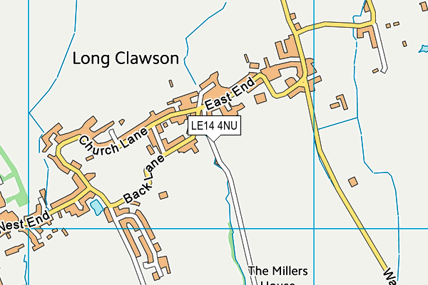 LE14 4NU map - OS VectorMap District (Ordnance Survey)