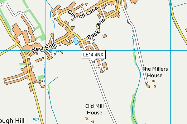 LE14 4NX map - OS VectorMap District (Ordnance Survey)