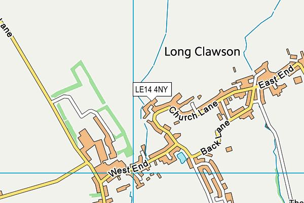 LE14 4NY map - OS VectorMap District (Ordnance Survey)