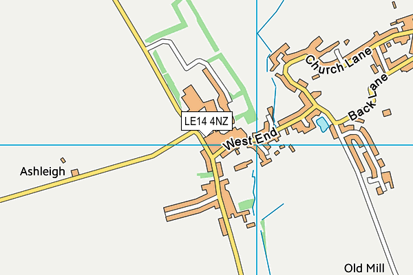LE14 4NZ map - OS VectorMap District (Ordnance Survey)