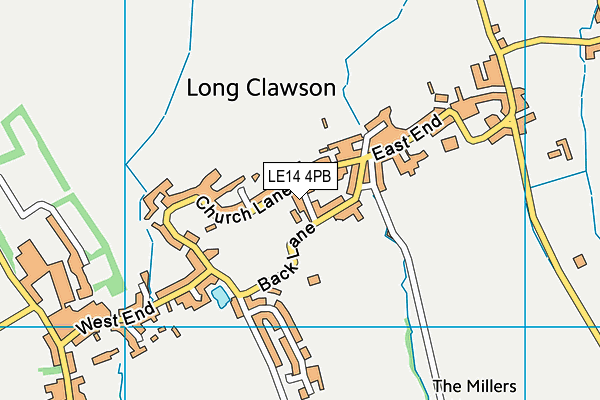 Long Clawson Church of England Primary School map (LE14 4PB) - OS VectorMap District (Ordnance Survey)