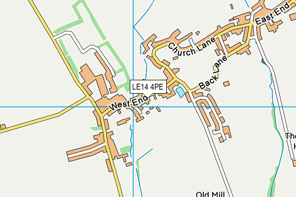 LE14 4PE map - OS VectorMap District (Ordnance Survey)