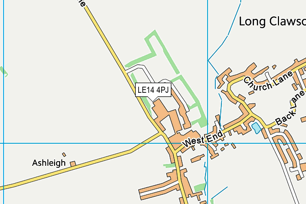 LE14 4PJ map - OS VectorMap District (Ordnance Survey)