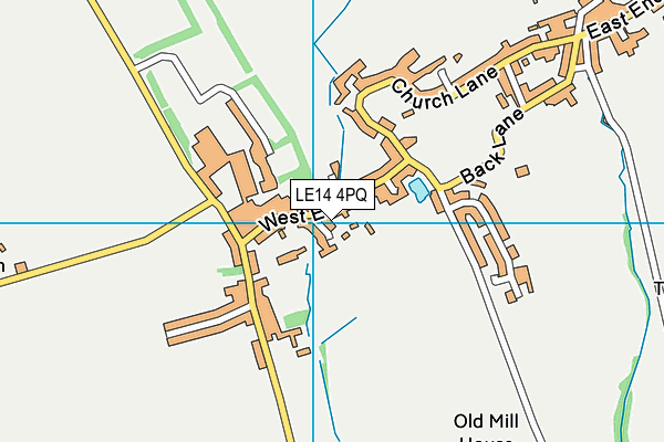 LE14 4PQ map - OS VectorMap District (Ordnance Survey)