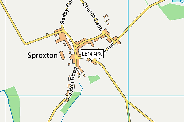 LE14 4PX map - OS VectorMap District (Ordnance Survey)