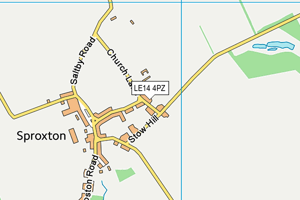 LE14 4PZ map - OS VectorMap District (Ordnance Survey)