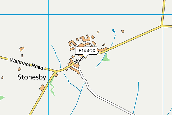 LE14 4QX map - OS VectorMap District (Ordnance Survey)