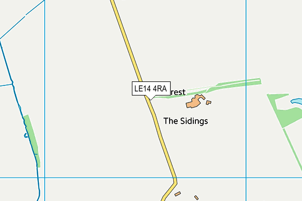 LE14 4RA map - OS VectorMap District (Ordnance Survey)