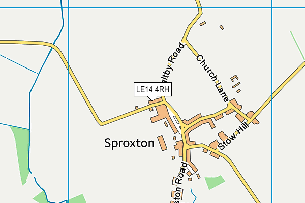 LE14 4RH map - OS VectorMap District (Ordnance Survey)