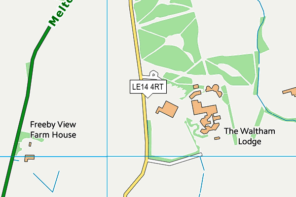 LE14 4RT map - OS VectorMap District (Ordnance Survey)