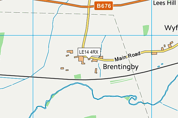 LE14 4RX map - OS VectorMap District (Ordnance Survey)