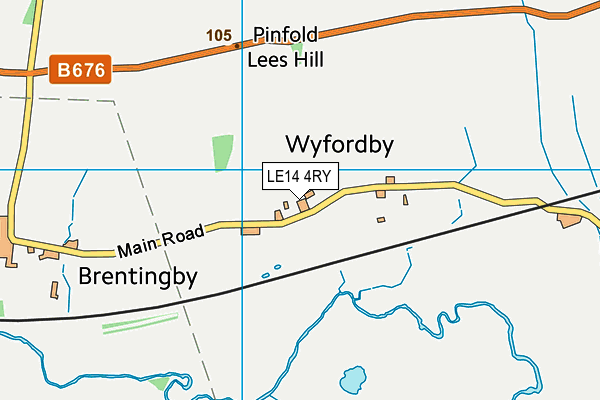 LE14 4RY map - OS VectorMap District (Ordnance Survey)