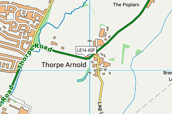 LE14 4SF map - OS VectorMap District (Ordnance Survey)