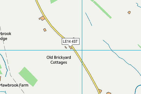 LE14 4ST map - OS VectorMap District (Ordnance Survey)