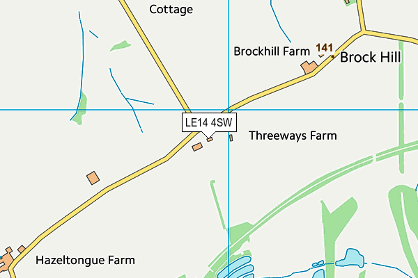 LE14 4SW map - OS VectorMap District (Ordnance Survey)