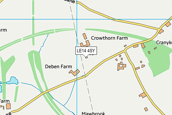 LE14 4SY map - OS VectorMap District (Ordnance Survey)